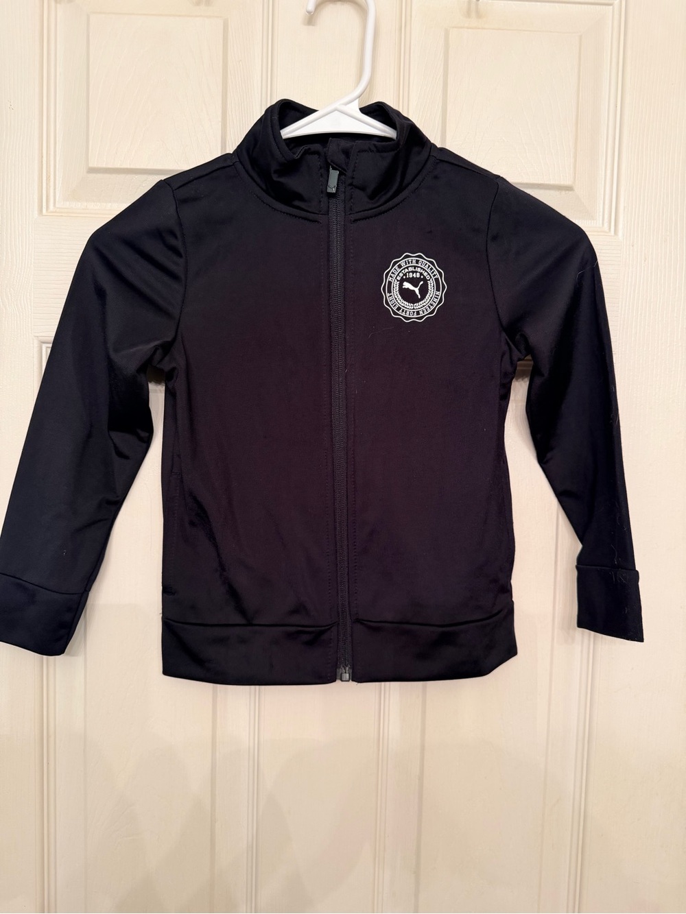 PUMA Kids Black Zip-Up Jacket
